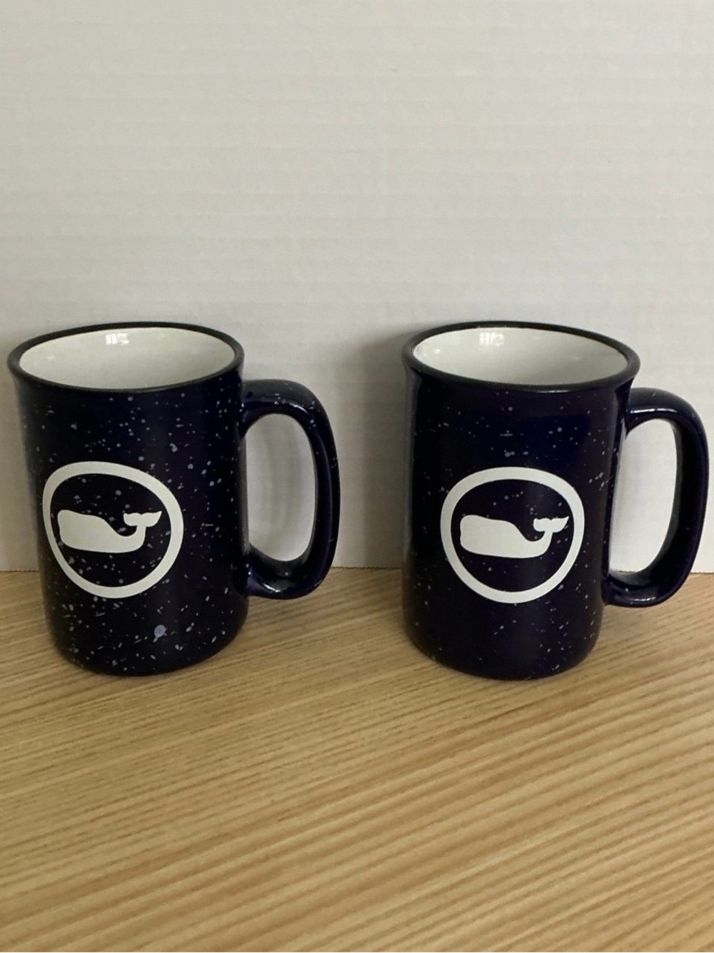 Set of 2 Navy Ceramic Mugs Vineyard Vines